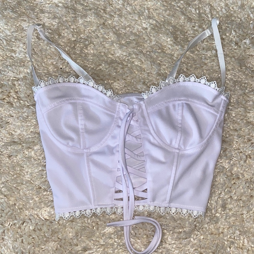 White cropped tank top size xs